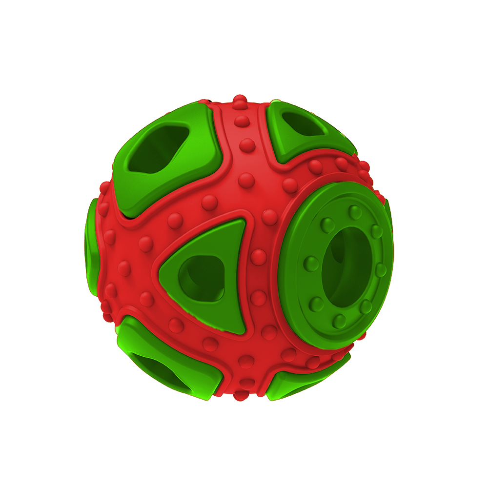 Giocattoli a sfera da masticare per animali domestici in gomma a doppio strato