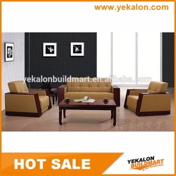 Commercial Modern Style Hotel Living Room Genuine Leather Sofa Set