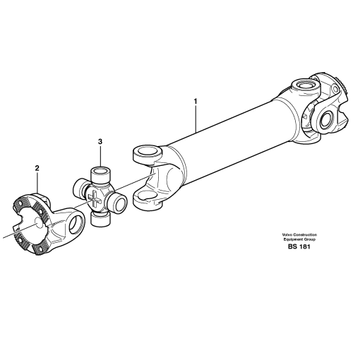 VOE1069500 Propeller shaft FOR A40