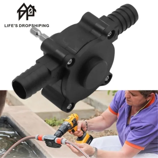 Convenient Electric Drill Pump Self Priming Transfer Pumps Oil Fluid Water Pump Portable Round Shank Heavy Duty Self-Priming