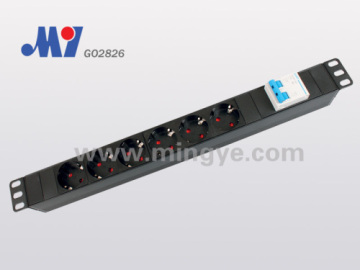 German Pdu Socket With Cable And Double Air Switch 