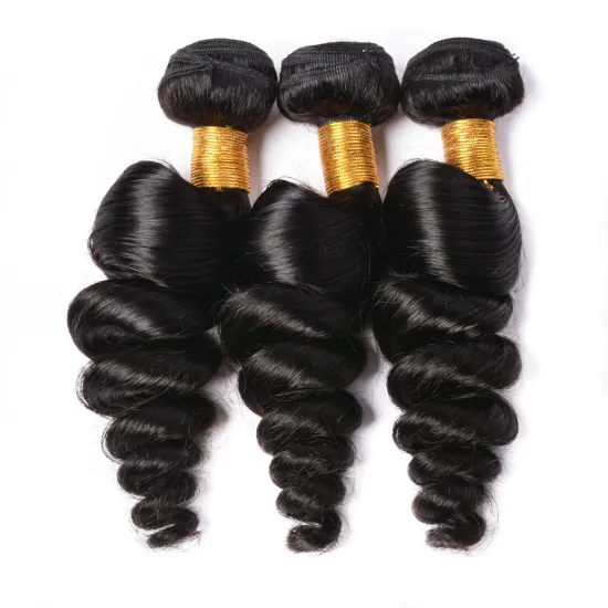 Dropshipping Unprocessed Loose Wave Brazilian Virgin Cuticle Aligned Human Hair Bundles