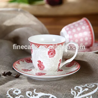 100CC Elegant Fine New Bone China Fancy Coffee Cup and Saucer of Oriental Manor