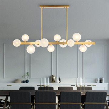 Modern Nordic Living Room Glass Golden Chandelier Pendant Light