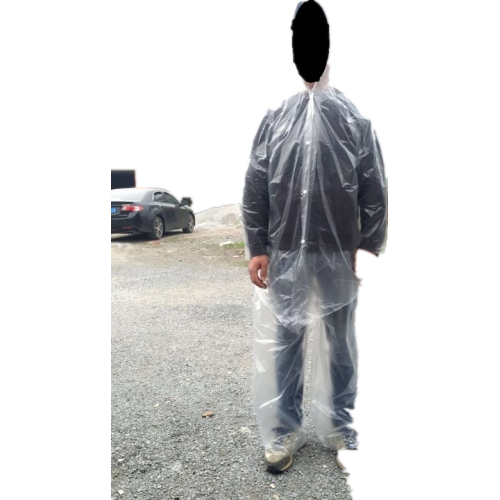 cheap PE raincoat suit with shoes