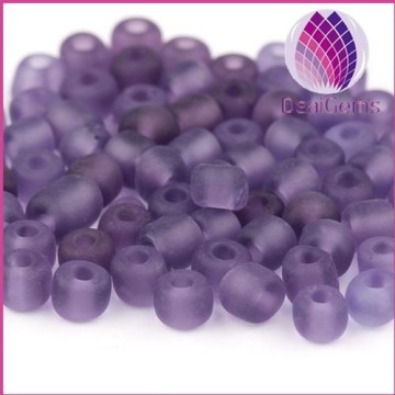 frosted 12/0 2mm irregular purple color glass seed beads