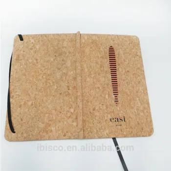 2018 new design cork cover material customized notebook