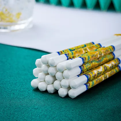 Jingdezhen Bone China Chopsticks: Anti-Scalding, Anti-Slip Ceramic Chopstick Set