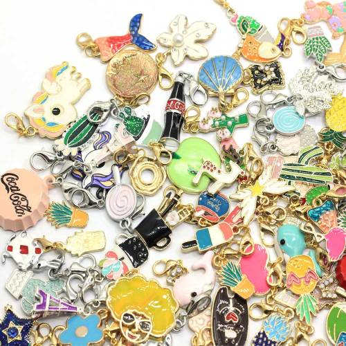 Wholesale Various Zinc Alloy Alloy Enamel Charms Pendants for Necklace Bracelet Jewelry Making