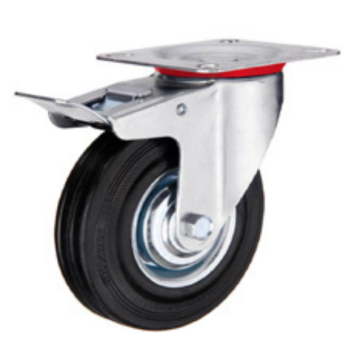 3-8" Rubber Wheel Swivel Rigid Industrial Casters