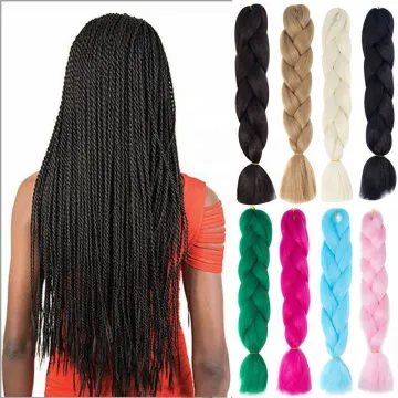 Wholesale Synthetic Braiding Single colorJumbo Braiding Hair Extensions Braiding Hair 24 Inch Synthetic Hair for Women