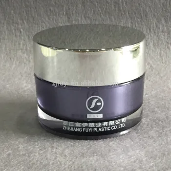Luxury cylinder acrylic face cream cosmetic jar
