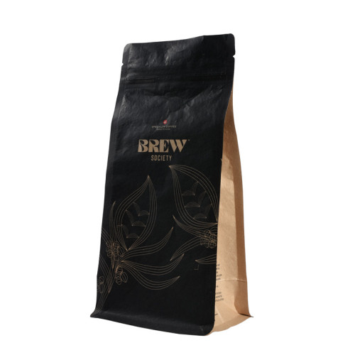 Printed Colored Glossy Foil-Lined Paper Coffee Bags With Custom Logo Printing