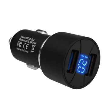 Car Charging Accessories Dual Usb Car Charger Adapter 2 Usb Port Led Display Smart Car Charger For Iphone Mobile Phone
