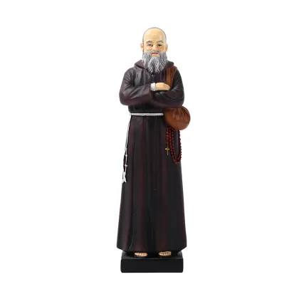 7-inch Fray Leopoldo Statue: A Resin Sculpture, Religious Gift & Decorative Figurine on Base