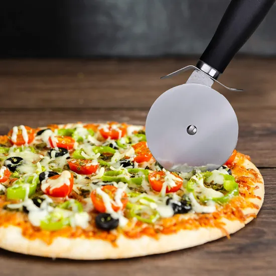 Professional Multifunctional Kitchen tools Pizza Knife Stainless Steel pizza cutter rocker with handle