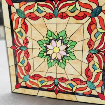 Custom Pattern Chinese Church Colored Stained Glass for Doors and Windows