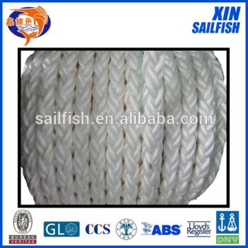 Mooring ropes 8 strand PP multi-filament Ropes in Golden factory