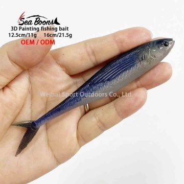 12.5cm 11g to 16cm 21.5g Saltwater Fishing Soft Lure Duck Palm Tail Swim Bait