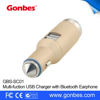 Dual usb ports qucik charge bluetooth handsfree car kit bluetooth 4.0