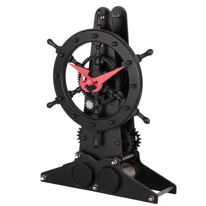 Mktime Metal Rudder Gear Desk Clock