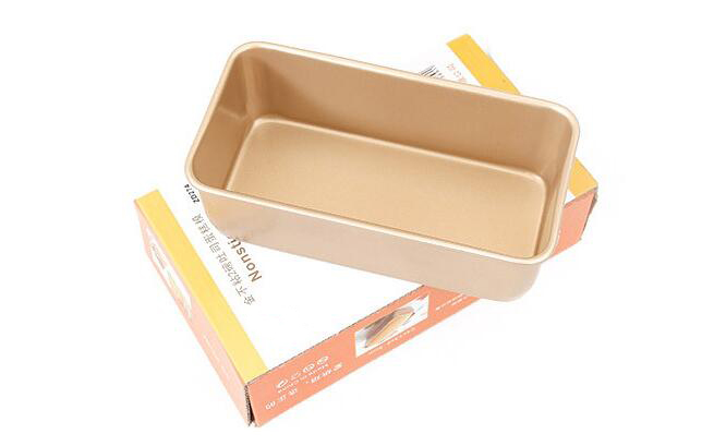 9'Golden Non-stick Rectangular Cake Mold (14)