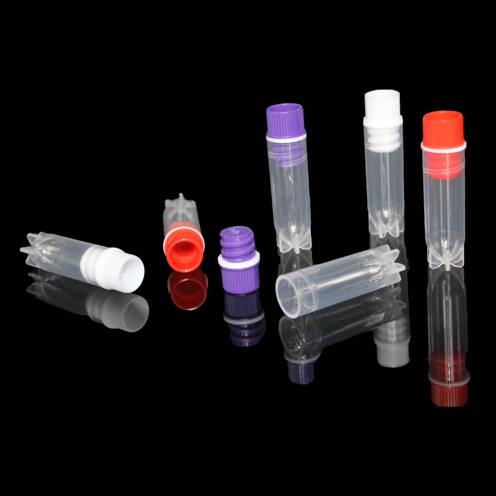 2ml malinaw plastic cryogenic imbakan vials.