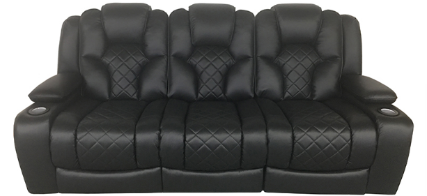 Leather three seater electric rocking chair