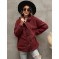 Frauen Sherpa Jacke warme Winter -Outwear