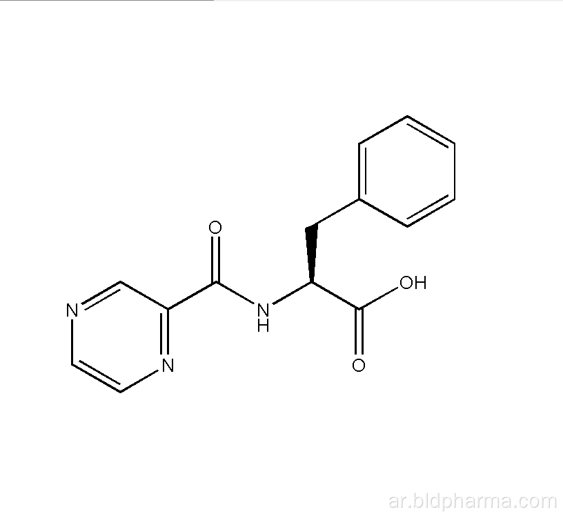 (S) -3-Phenyl-2 - [(pyrazin-2-ylcarbonyl) أمينو] حمض بروبانويك