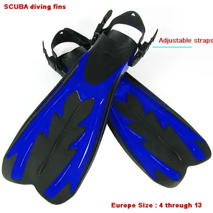 Blue Long Fins Open Spearfishing Fins
