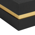 Square black gold foil gift box with space