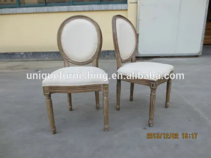 Wholesale Luxury White Wooden Design Louis XV Chair Used Dining Chair
