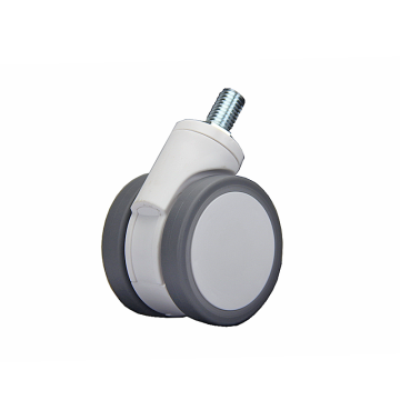 2.5 Inch Double TPR Caster Wheels with Swivel Function: Ideal for Office Tables, Chairs, Hospital Beds and More