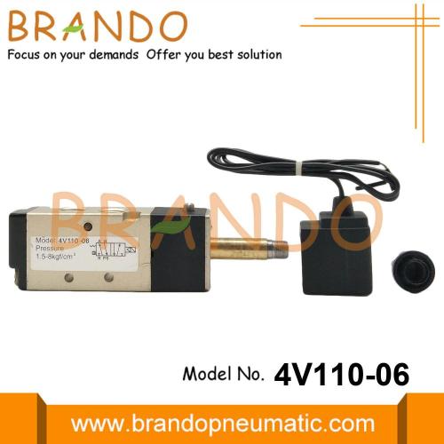 4v110-06 1/8 &#39;&#39; 5/2 Valvola pneumatica per solenoide 24VDC