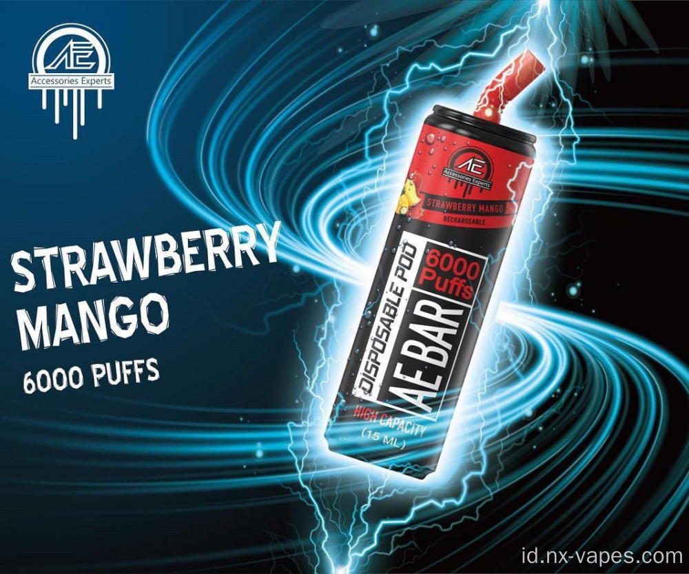 Pabrik Vape sekali pakai AE Bar 6000puffs