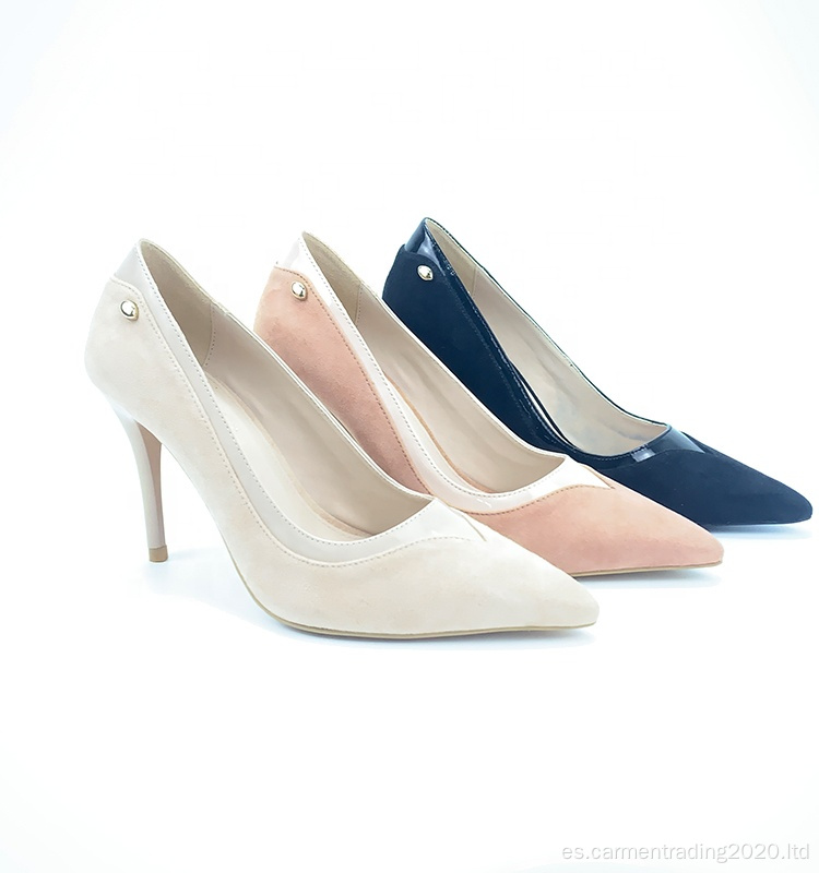 Zapatos de boda de vestir con punta estrecha y diamantes de imitación con lentejuelas para mujer