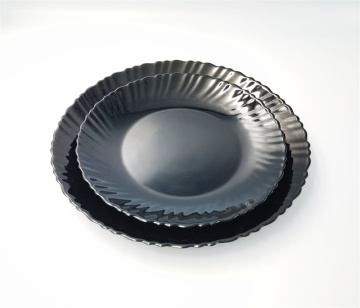 Home Heat Resistance Black Opal Glass Dinner Plates