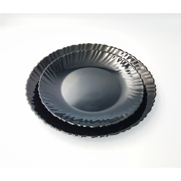 Home Heat Resistance Black Opal Glass Dinner Plates