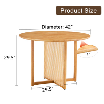 Stainless Steel Dining Table solid wood round table Factory