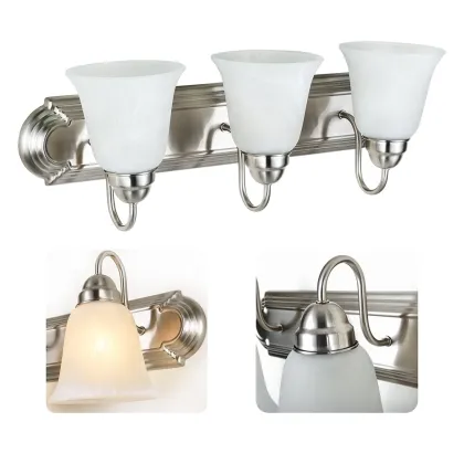 Bathroom Vanity Lamp, 3-Lights Cylinder Wall Sconce for Bathroom Lighting