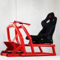 simulator bucket seat black red tube