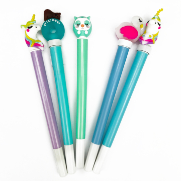 Newest Cartoon Custom Animal Shape Plastic Ball Point Pen for Kids