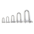 Stainless steel extended D-shaped shackle