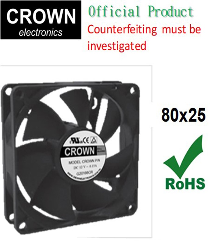 Crown 8025 Server A3 DC Fan para DC sin escobillas