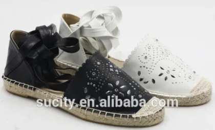 Lace women sandals comfortable rope footwear anti slip Beautiful women shoes