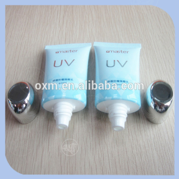 Tubes cosmetics square cream packaging with silver cap