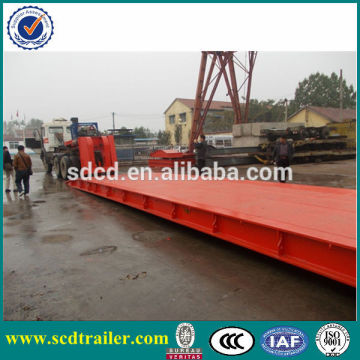 2015 13m 4 axle lowbed gooseneck semi trailer with rear hydraulic ramps