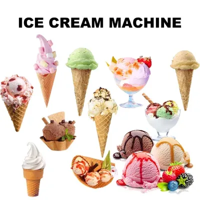Commercial 3 Flavor Ice Cream Machine Stainless Steel 16-38L/H Ice Cream Makers for Food Machine