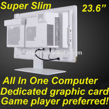 desktop computer all in one, DIY all in one pc ,AIO pc case with 23.6inch LED monitor buy computer in china gaming computer